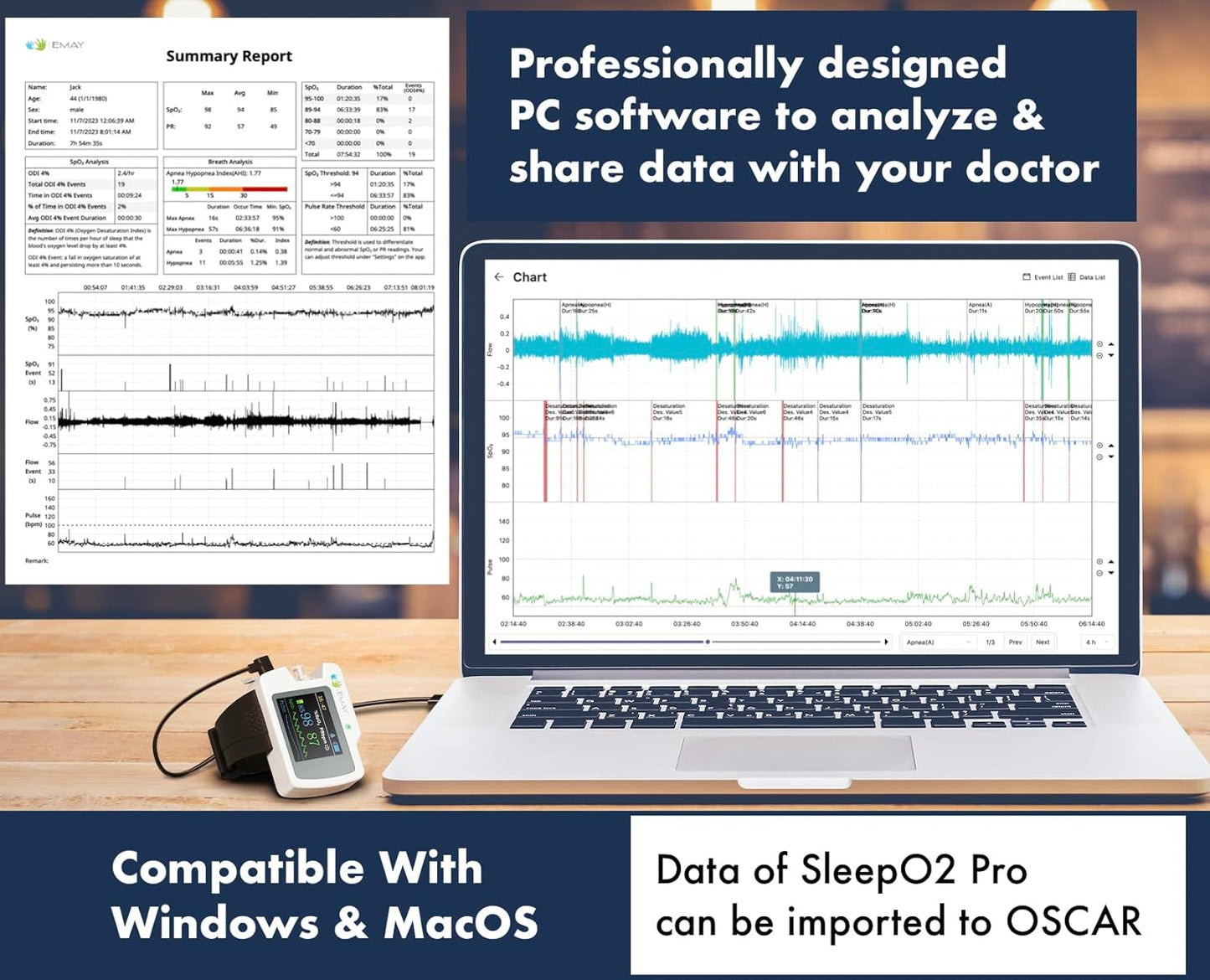 SleepO2 Pro Pulse Oximeter